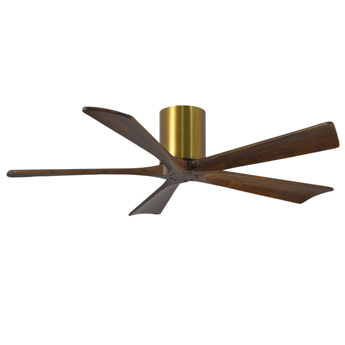 Matthews Fan IR5H Irene-5H 52" Hugger Ceiling Fan - Brushed Brass
/Walnut