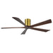 Matthews Fan IR5H Irene-5H 60" Hugger Ceiling Fan - Brushed Brass/Walnut