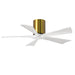 Matthews Fan IR5H Irene-5H 42" Hugger Ceiling Fan - Brushed Brass/Matte White
