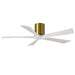 Matthews Fan IR5H Irene-5H 52" Hugger Ceiling Fan - Brushed Brass
/Matte White