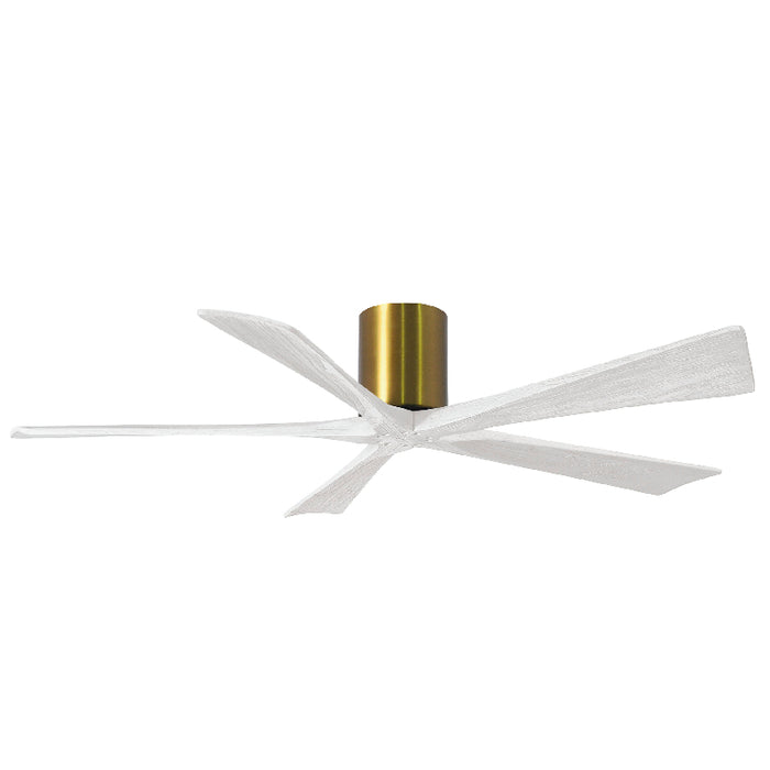Matthews Fan IR5H Irene-5H 60" Hugger Ceiling Fan - Brushed Brass/Matte White