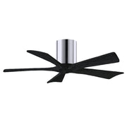 Matthews Fan IR5H Irene-5H 42" Hugger Ceiling Fan - Polished Chrome/Matte Black