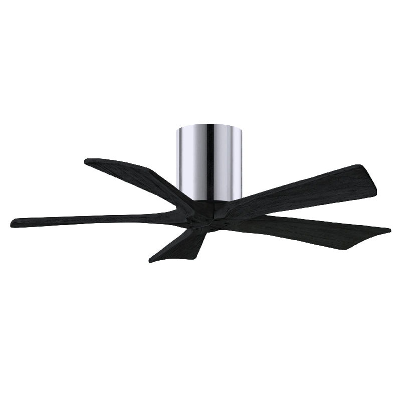 Matthews Fan IR5H Irene-5H 42" Hugger Ceiling Fan - Polished Chrome/Matte Black