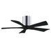 Matthews Fan IR5H Irene-5H 42" Hugger Ceiling Fan - Polished Chrome/Matte Black