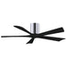 Matthews Fan IR5H Irene-5H 52" Hugger Ceiling Fan - Polished Chrome/Matte Balck