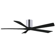 Matthews Fan IR5H Irene-5H 60" Hugger Ceiling Fan - Polished Chrome/Matte Black