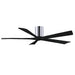 Matthews Fan IR5H Irene-5H 60" Hugger Ceiling Fan - Polished Chrome/Matte Black