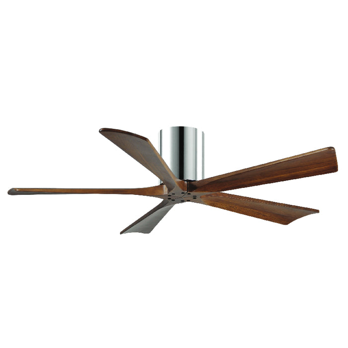 Matthews Fan IR5H Irene-5H 52" Hugger Ceiling Fan - Polished Chrome/Walnut