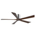 Matthews Fan IR5H Irene-5H 60" Hugger Ceiling Fan - Polished Chrome/Walnut