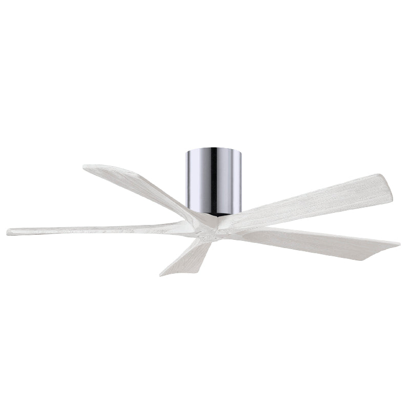 Matthews Fan IR5H Irene-5H 52" Hugger Ceiling Fan - Polished Chrome/ Matte White