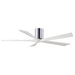 Matthews Fan IR5H Irene-5H 60" Hugger Ceiling Fan - Polished Chrome/Matte White