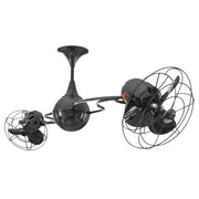 Matthews Fan Italo Ventania 60" Ceiling Fan with Decorative Cage - Black Nickel