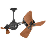 Matthews Fan Italo Ventania 62" Ceiling Fan with Wood Blades - Black Nickel