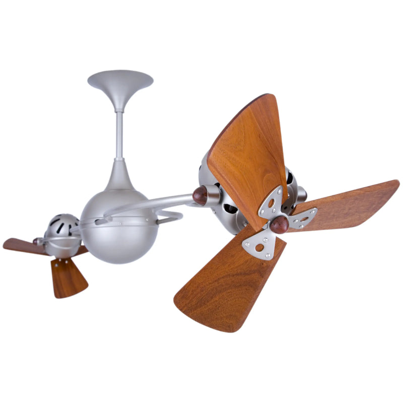 Matthews Fan Italo Ventania 62" Ceiling Fan with Wood Blades - Brushed Nickel