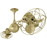 Matthews Fan Italo Ventania 60" Ceiling Fan with Decorative Cage - Brushed Brass