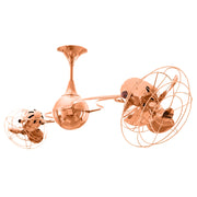 Matthews Fan Italo Ventania 60" Ceiling Fan with Decorative Cage - Polished Copper