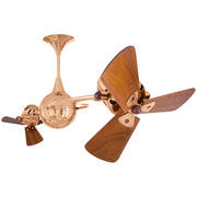 Matthews Fan Italo Ventania 62" Ceiling Fan with Wood Blades - Polished Copper