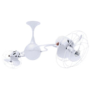 Matthews Fan Italo Ventania 60" Ceiling Fan with Decorative Cage - Gloss White