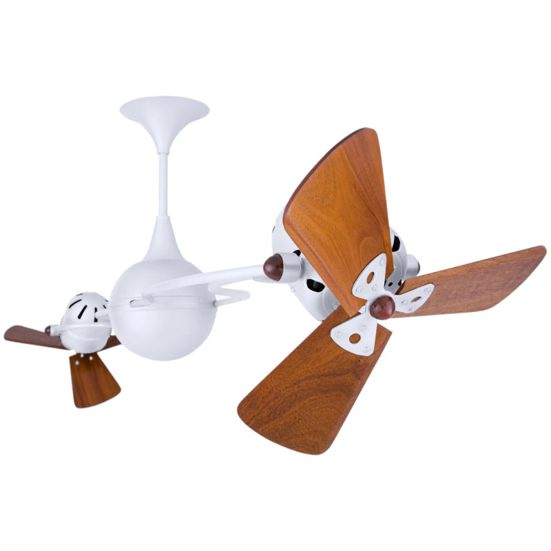 Matthews Fan Italo Ventania 62" Ceiling Fan with Wood Blades - Gloss White