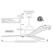 Mattews Fan IR3 Irene-3 42" Ceiling Fan