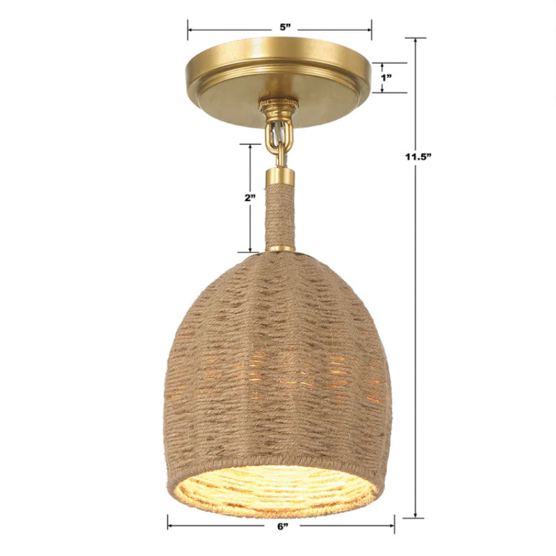 Crystorama JAC-10502-CEILING Jace 1-lt 6" LED Semi Flush Mount