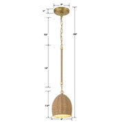 Crystorama JAC-10502 Jace 1-lt 6" LED Pendant