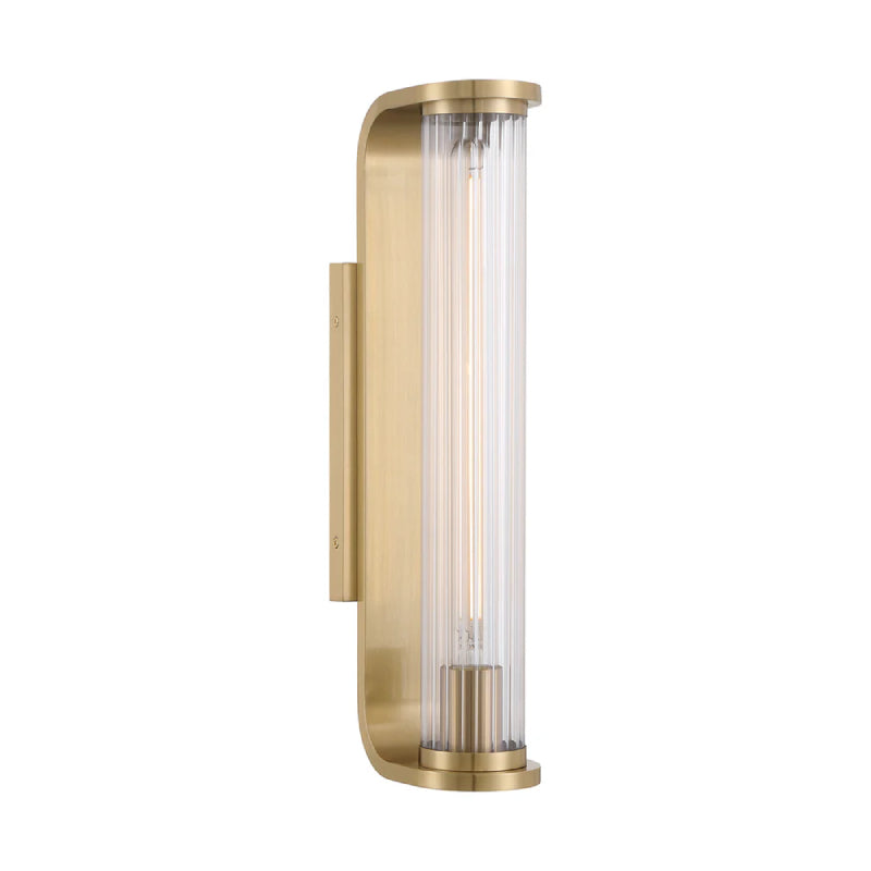 Crystorama JAR-2301 Jarvis 1-lt 18" Tall LED Wall Sconce - Aged Brass