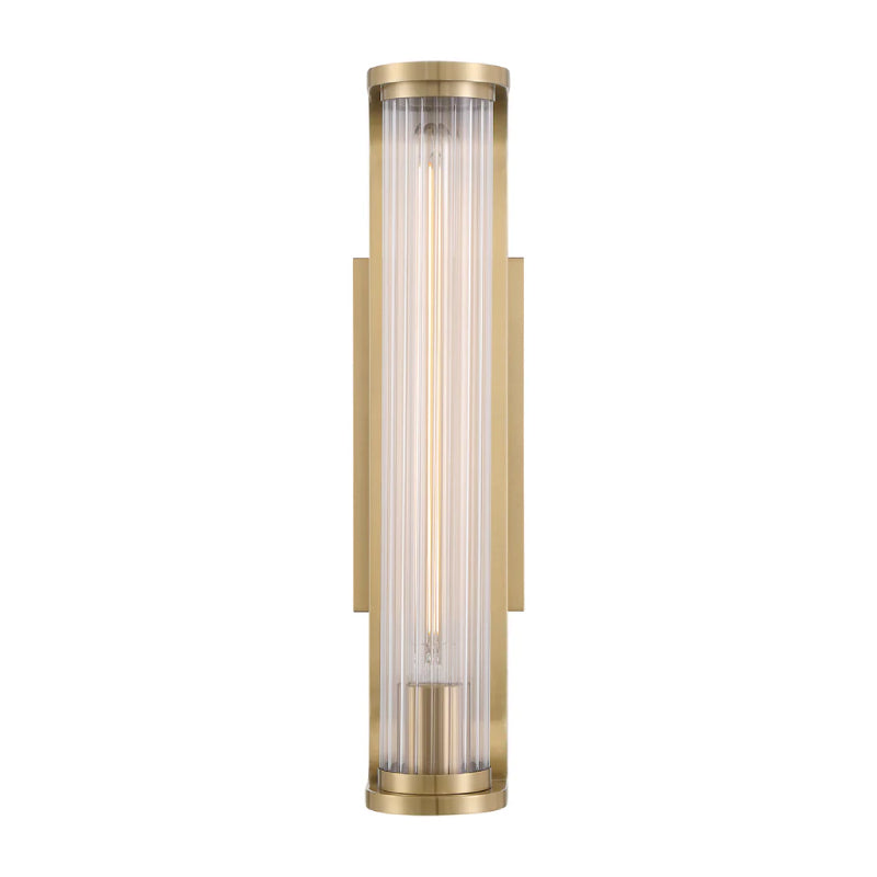 Crystorama JAR-2301 Jarvis 1-lt 18" Tall LED Wall Sconce - Aged Brass