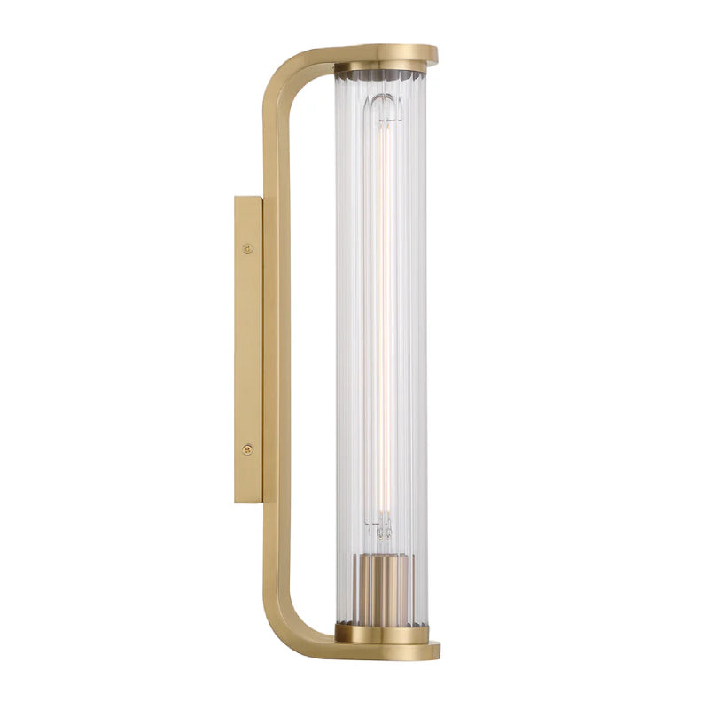 Crystorama JAR-2301 Jarvis 1-lt 18" Tall LED Wall Sconce - Aged Brass