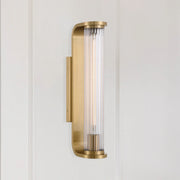 Crystorama JAR-2301 Jarvis 1-lt 18" Tall LED Wall Sconce - Aged Brass