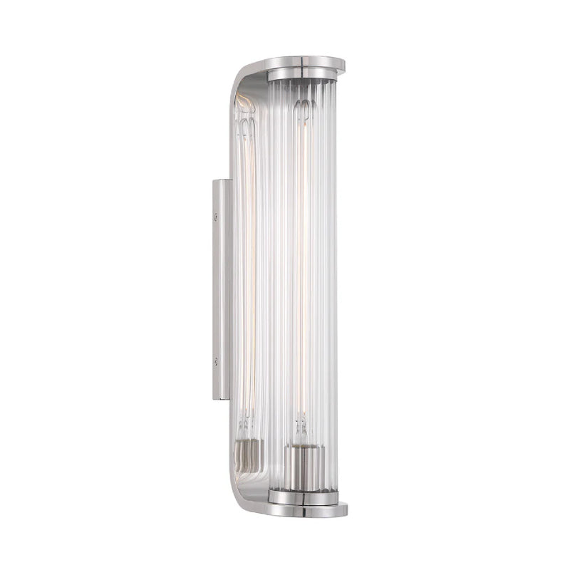 Crystorama JAR-2301 Jarvis 1-lt 18" Tall LED Wall Sconce - Polished Nickel