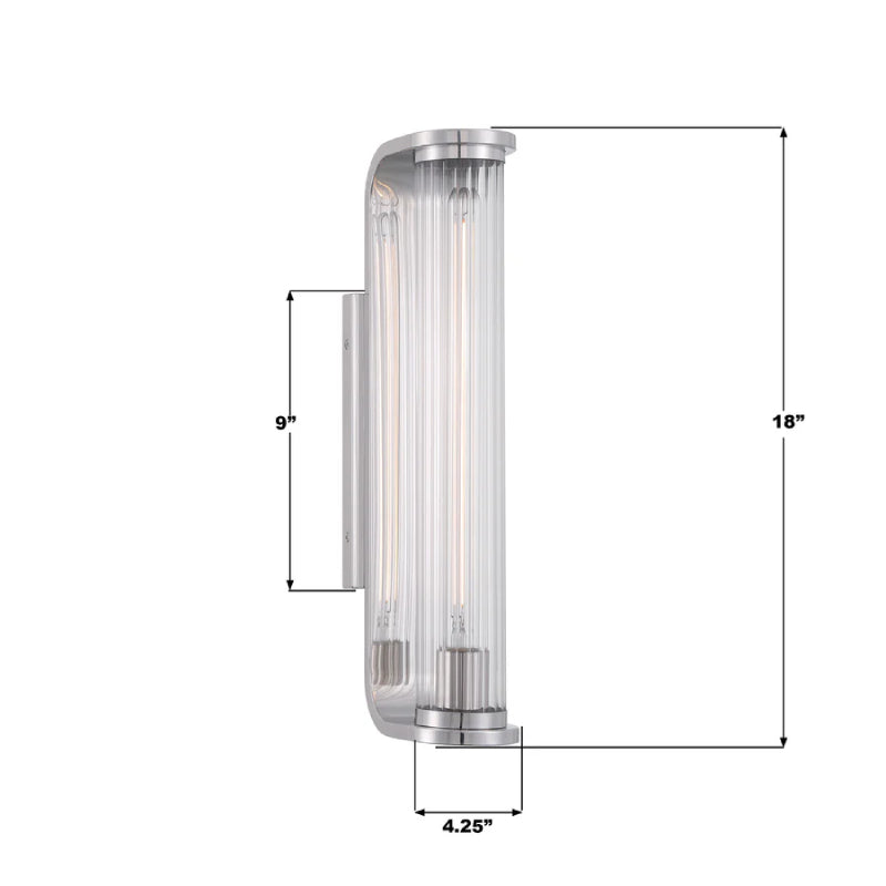 Crystorama JAR-2301 Jarvis 1-lt 18" Tall LED Wall Sconce