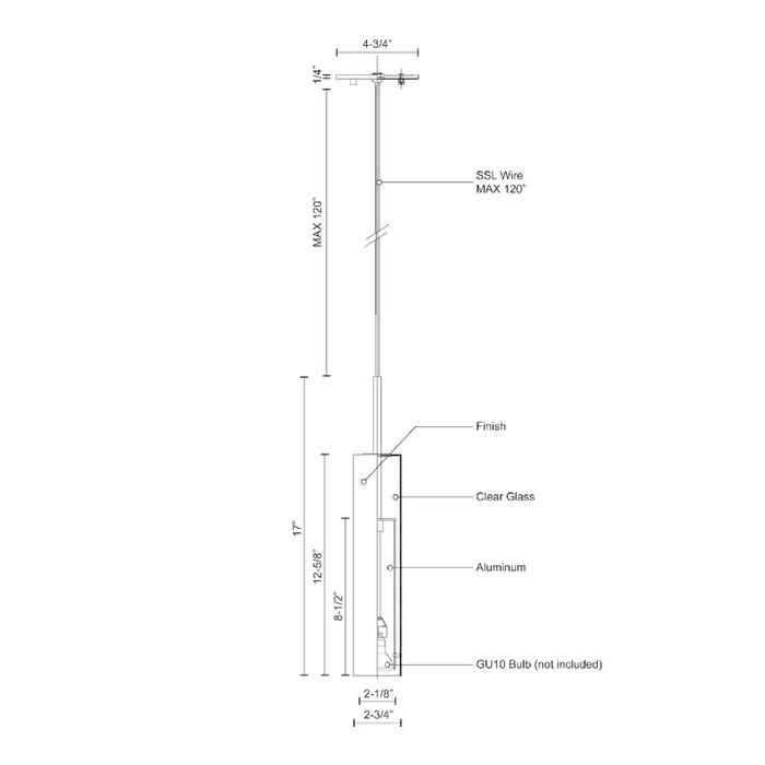 Kuzco 41411 Jarvis 1-lt 3" Pendant