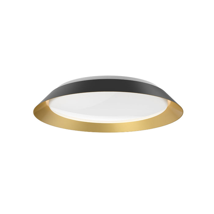 Kuzco FM43419 Jasper 1-lt 19" LED Flush Mount, 5CCT Selectable-Black/Gold