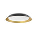 Kuzco FM43419 Jasper 1-lt 19" LED Flush Mount, 5CCT Selectable-Black/Gold