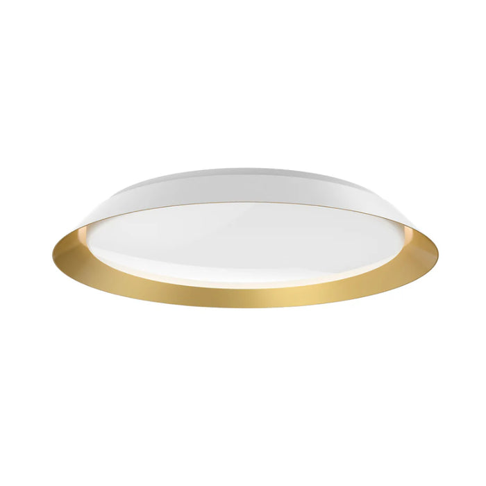Kuzco FM43423-5CCT Jasper 1-lt 23" LED Flush Mount, 5CCT Selectable - White/Gold