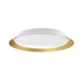 Kuzco FM43423-5CCT Jasper 1-lt 23" LED Flush Mount, 5CCT Selectable - White/Gold