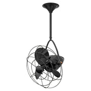 Matthews Fan Jarold 13" Ceiling Fan with Decorative Cage - Black Nickel