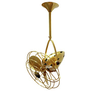 Matthews Fan Jarold 13" Ceiling Fan with Decorative Cage - Brushed Brass