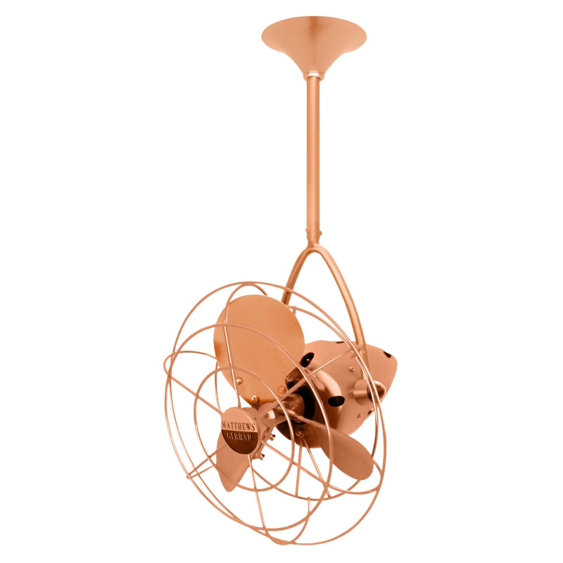 Matthews Fan Jarold 13" Ceiling Fan with Decorative Cage - Brushed Copper