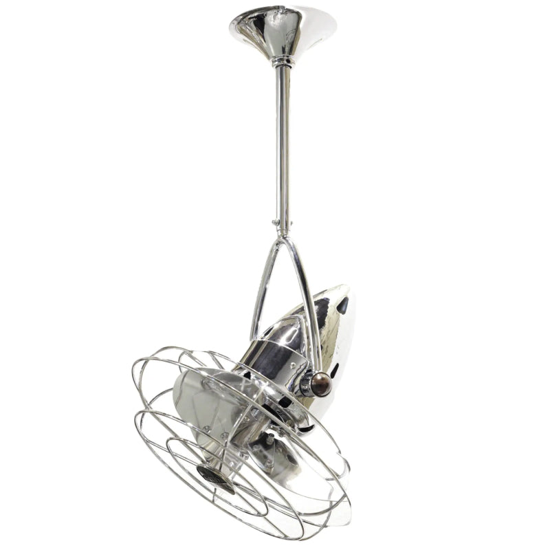 Matthews Fan Jarold 13" Ceiling Fan with Decorative Cage - Polished Chrome