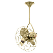 Matthews Fan Jarold 13" Ceiling Fan with Decorative Cage - Polished Brass