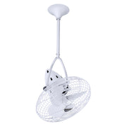 Matthews Fan Jarold 13" Ceiling Fan with Decorative Cage - Gloss White
