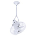 Matthews Fan Jarold 13" Ceiling Fan with Decorative Cage - Gloss White