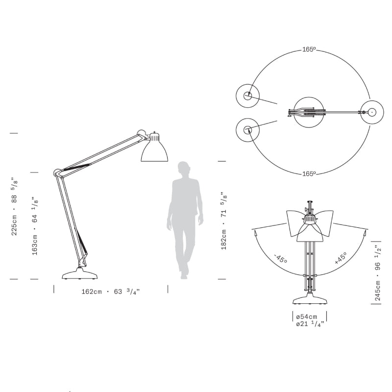 Leucos JJ Large 86" Tall Floor Lamp