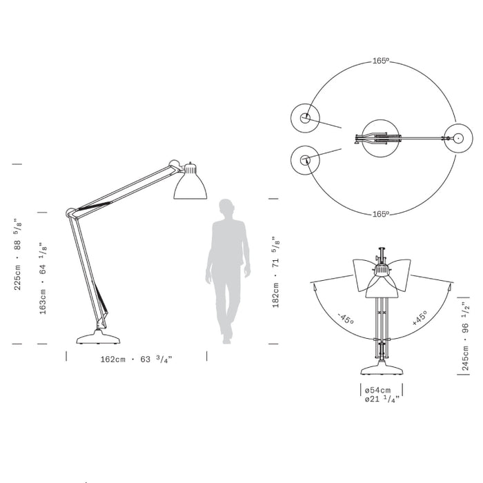 Leucos JJ Large 86" Tall Floor Lamp