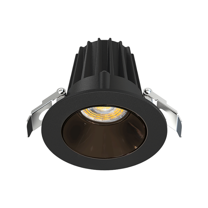 Lotus JXL-COB02-R09W 2" 9W LED Round Economy Recessed Downlight, 5CCT Selectable - Black Chrome/Black