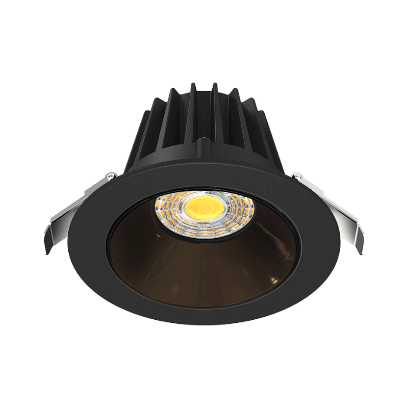 Lotus JXL-COB04-R15W 4" 15W LED Round Economy Recessed Downlight, 5CCT Selectable - Black Chrome/Black