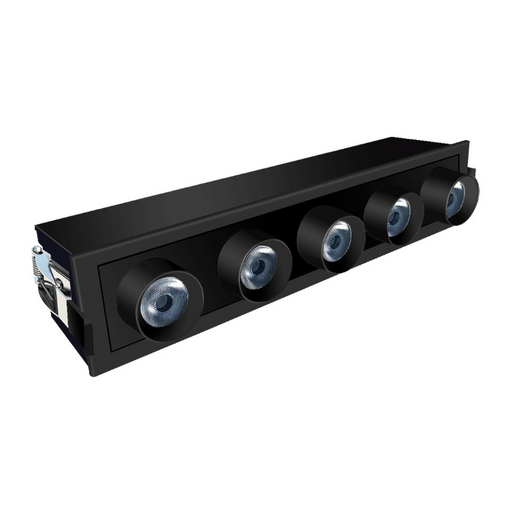 Lotus JXL-TXH05-G16W 10" 5-Light LED Rotatable Linear Recessed Downlight - Black