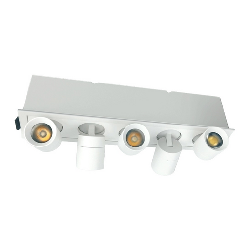 Lotus JXL-TXH05-G16W 10" 5-Light LED Rotatable Linear Recessed Downlight - White